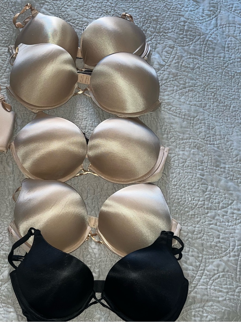Victoria's Secret Smooth Convertible Bras - Champagne and Black